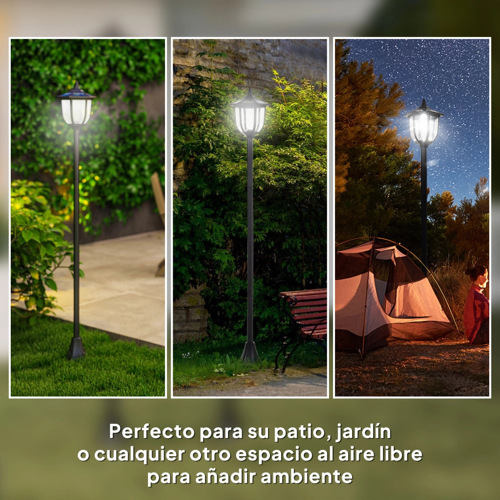Lampada Solare da Giardino ¨C Minimal ¨C Nero 26,5x177 cm