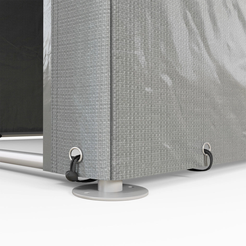 Capanno Porta Attrezzi e Tenda Garage per Bici e Moto ¨C zephmum ¨C 1.6x2m, Grigio Chiaro