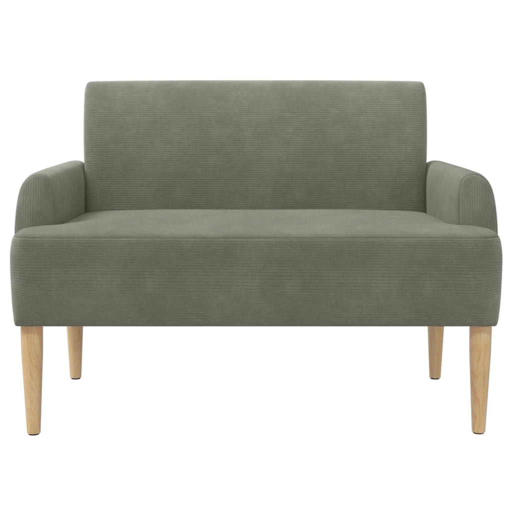 Loveseat con bottoni imbottiti Grigio Chiaro 116 x 67 x 81 cm 42041788