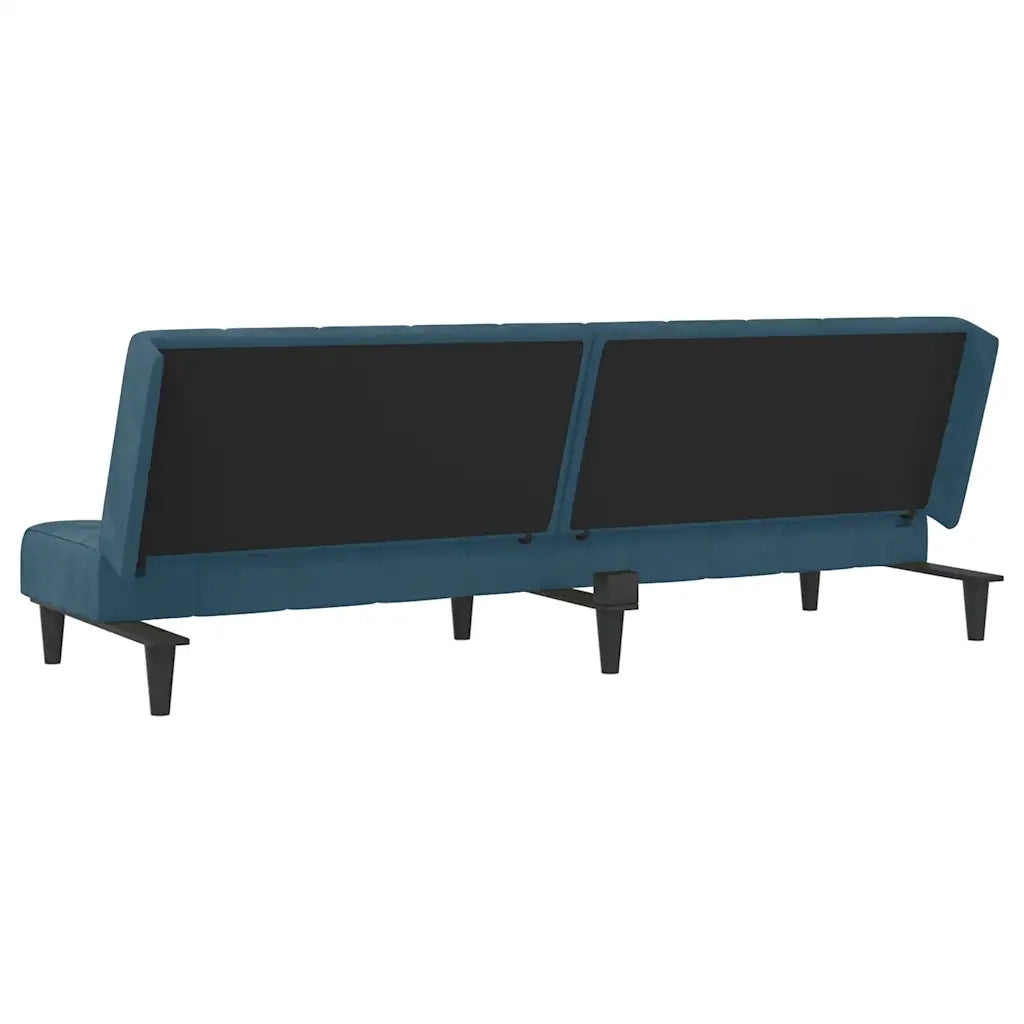 Divano Letto a 2 Posti-Sofa Letto 2 Posti-Daybed Blu in Velluto 626729