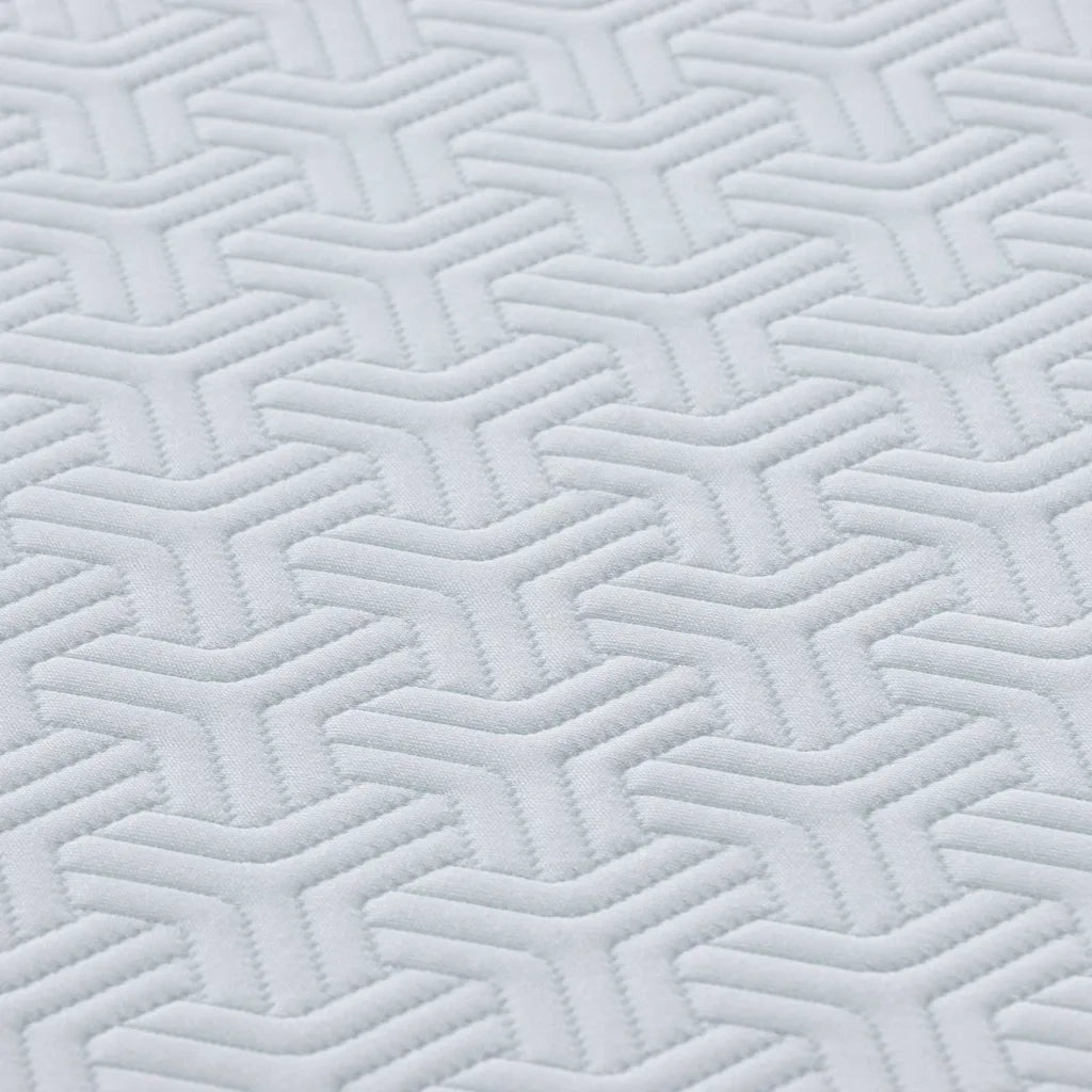 Materasso Bianco e Grigio 90 x 190 cm Tessuto Jacquard 4106361