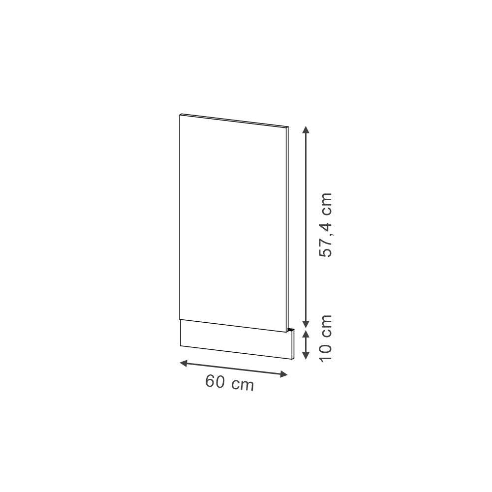 Pannello frontale Fame-Line Grigio scuro/Antracite 60 cm Vicco