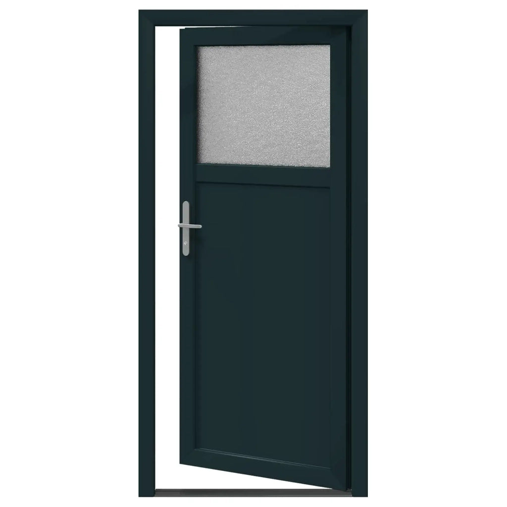 Porta d'ingresso laterale Antracite 88 x 198 cm PVC 3445752