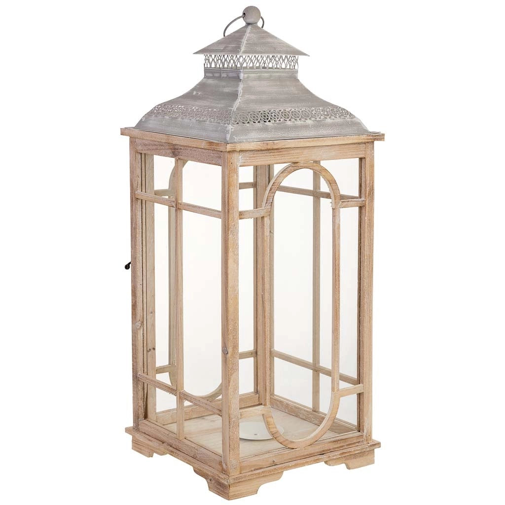 Lanterna in legno 30x30x73h cm