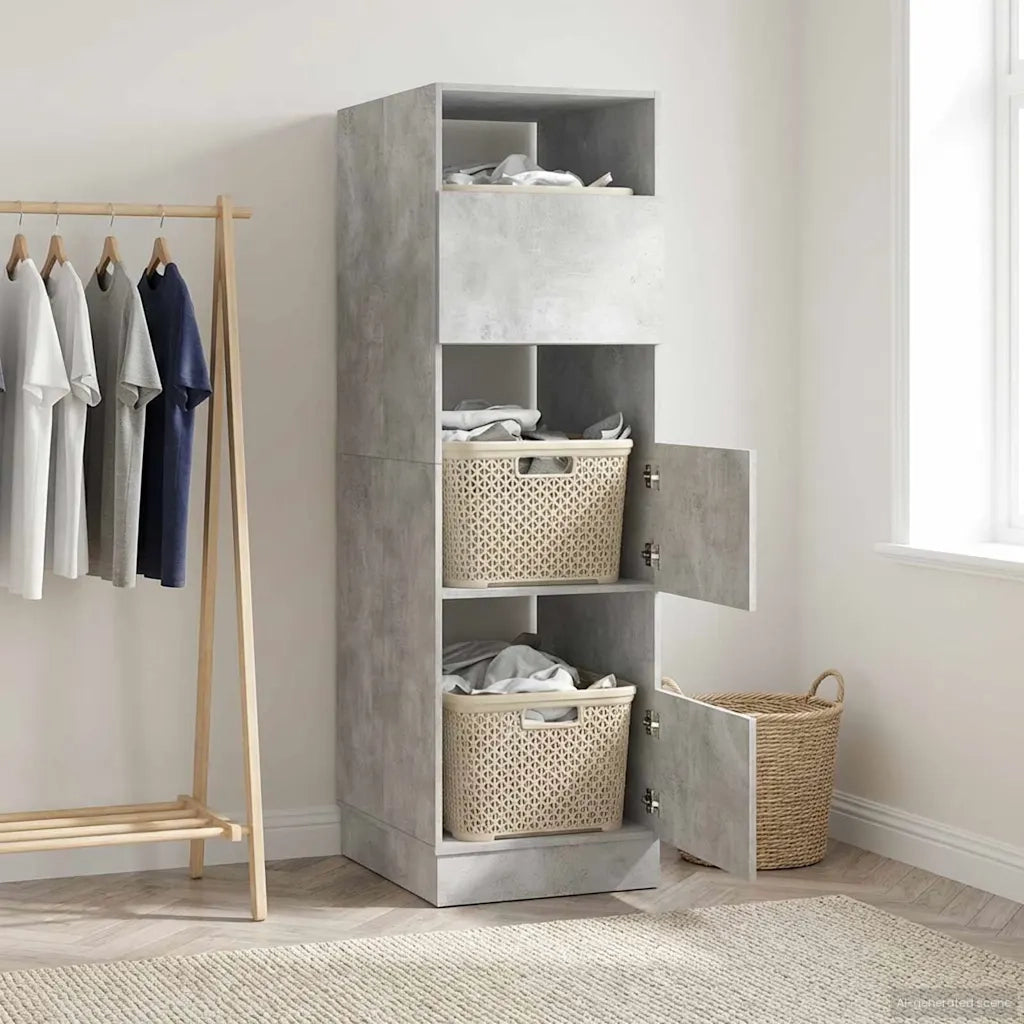 Mobile da lavanderia con porta Calcestruzzo 50 x 68 x 162 cm 3422795