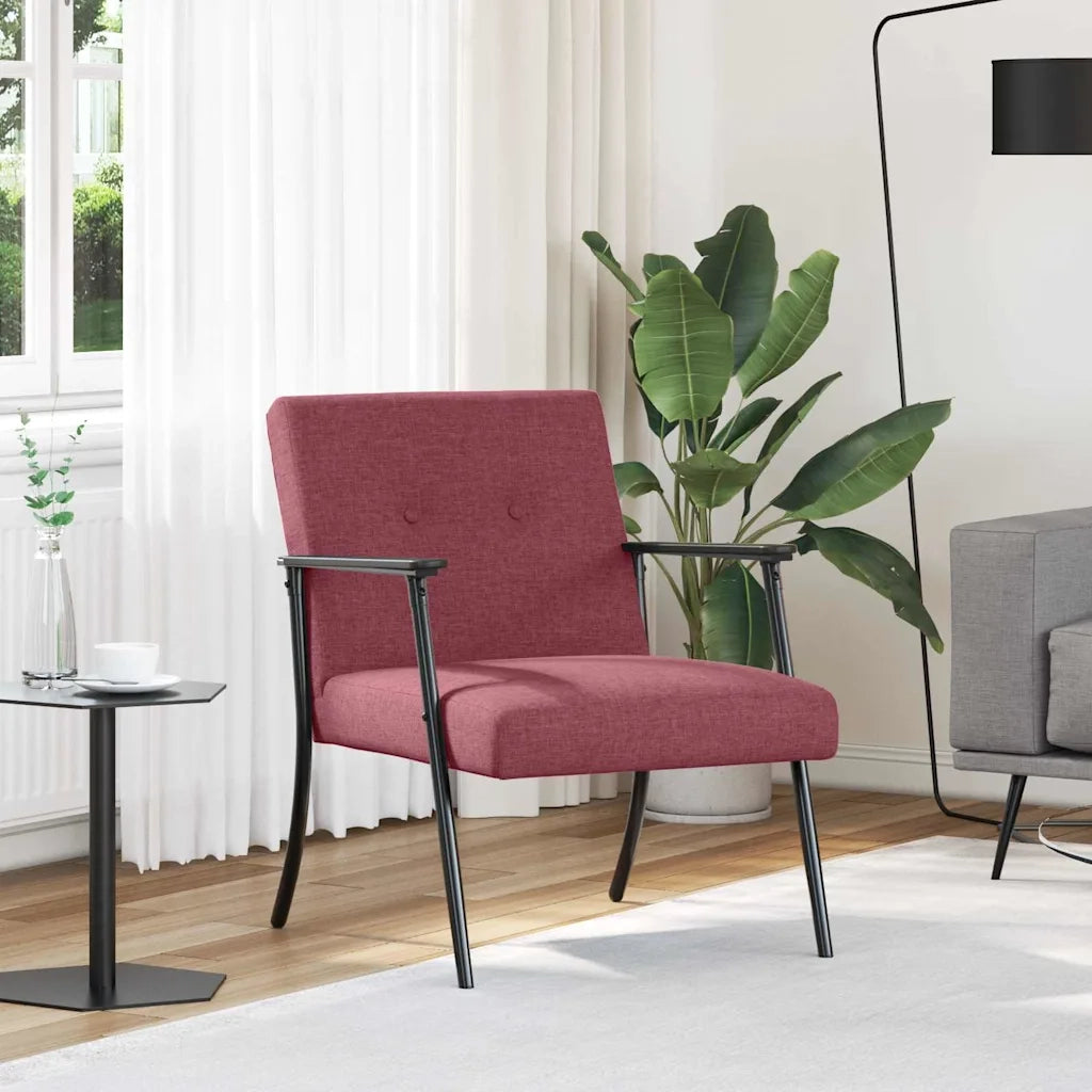 Poltrona | Sedia Relax Rosso Vino Tessuto