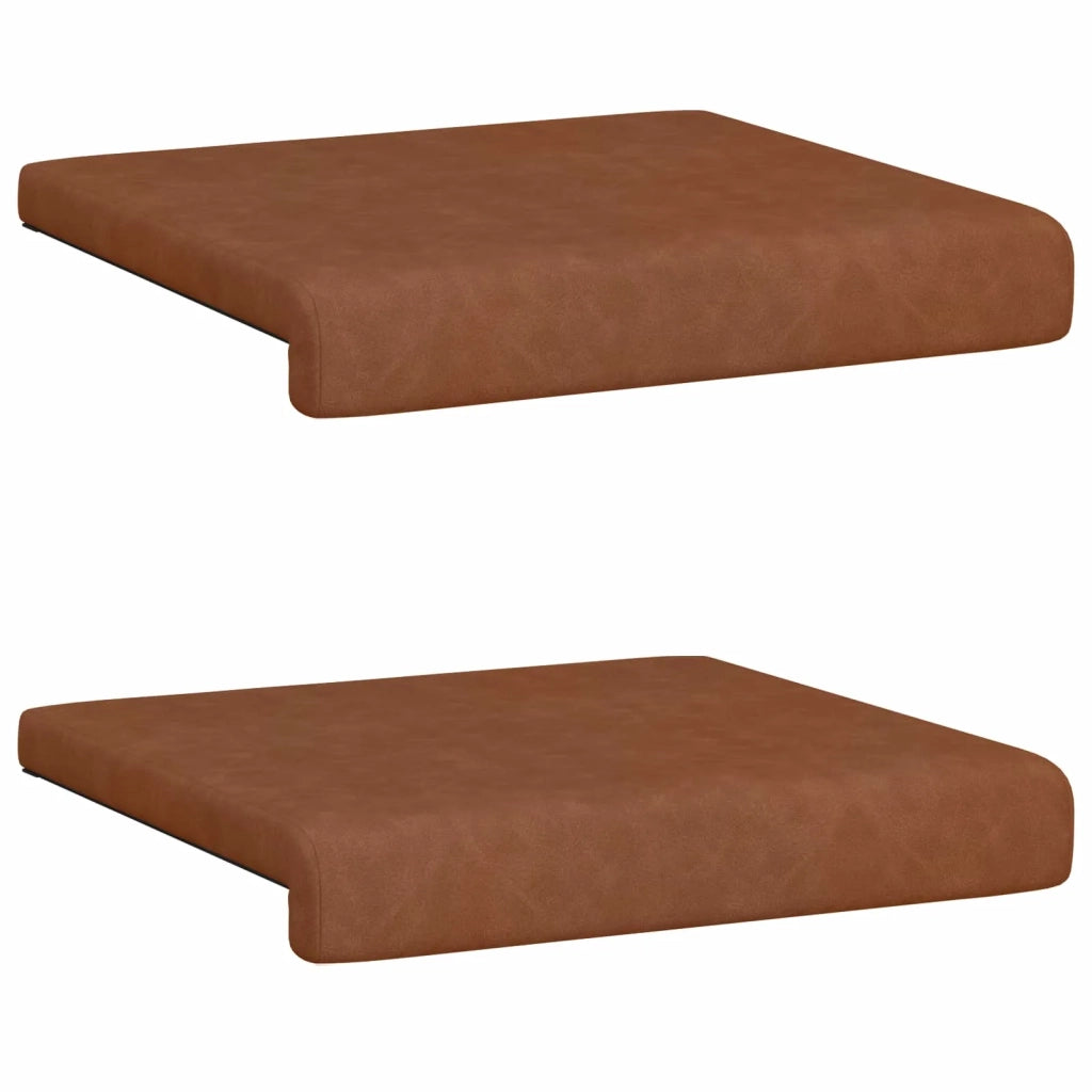 Cuscino per panchina 2 pcs Similpelle Marrone Profondità 35 cm 42043045