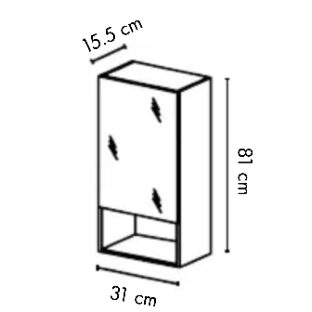 Specchiera contenitore 1 anta