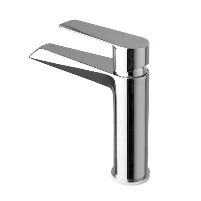 Miscelatore lavabo in ottone cromo con leva monocomando Cristallo