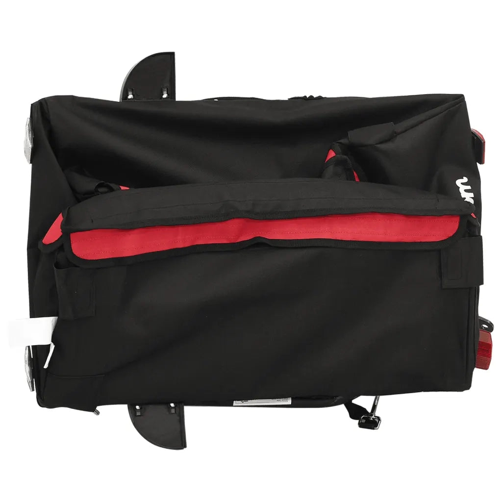 Rimorchio da Bici Nero e Rosso 30 kg in Ferro 94076