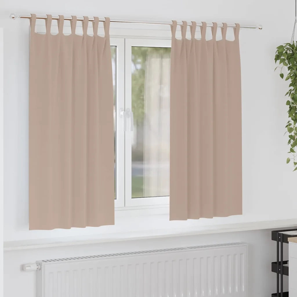 Tende Blackout con Anelli 2 pcs Talpa 175 x 140 cm Poliestere 4107549