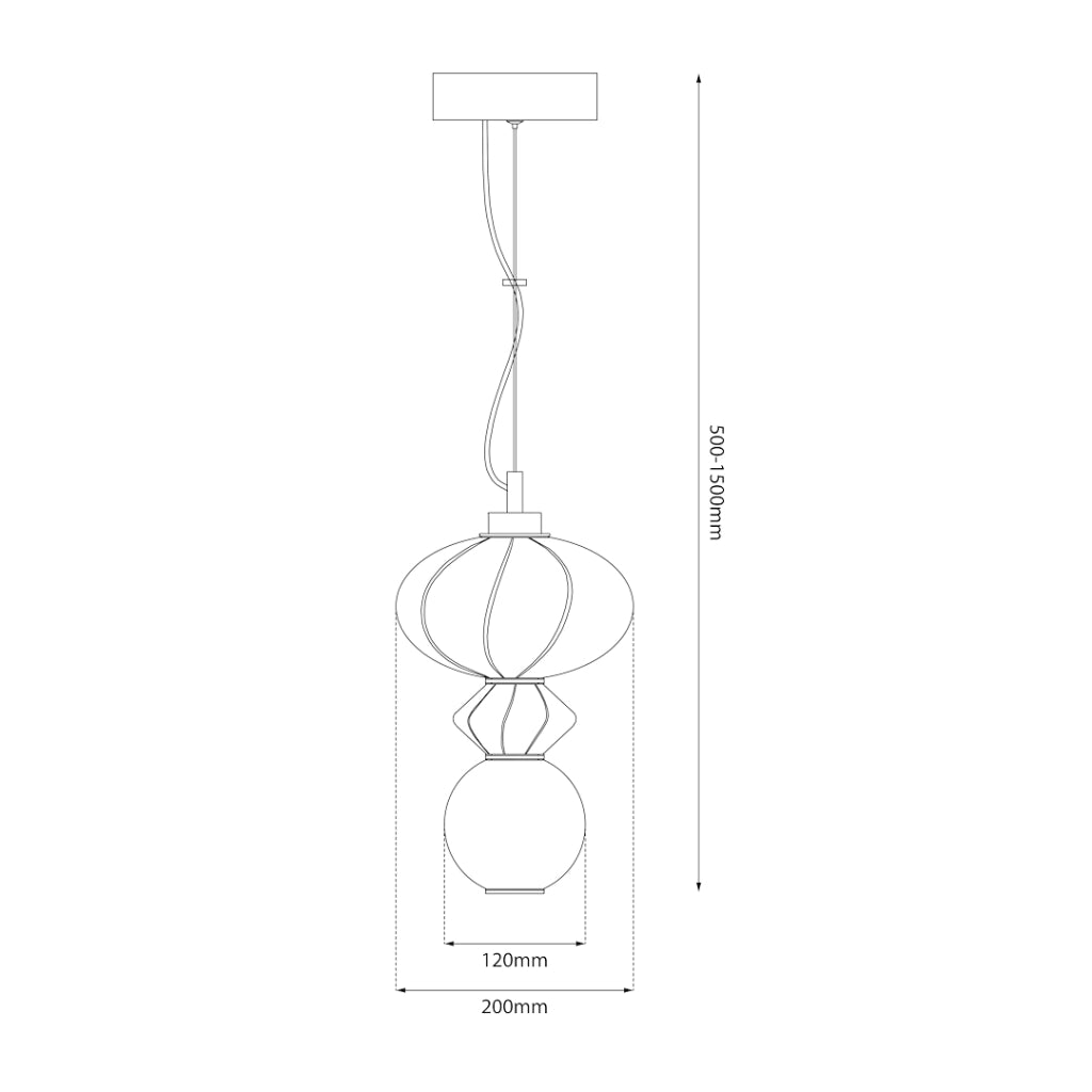 Lampada a sospensione LED Ascoli Milagro 8W 3000K multicolore