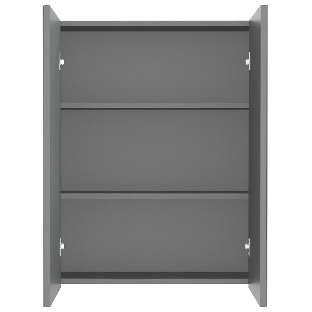 Armadietto a Specchio per Bagno-Mobile bagno con specchio 60x15x75 cm MDF Antracite
