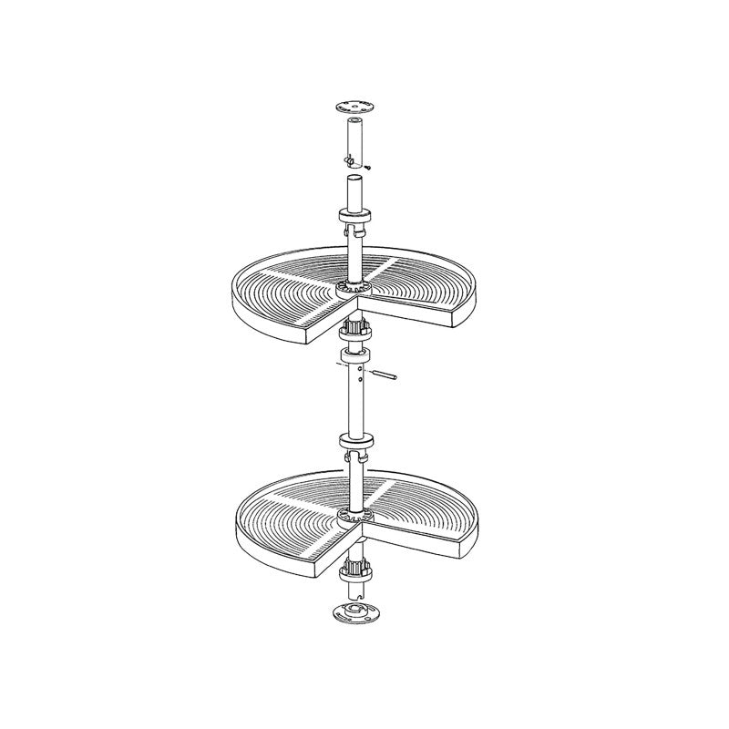Tappeto goffrato antiscivolo per cassetti, punteggiato, lunghezza 20m x 480mm, Tecnoplastica, Grigia