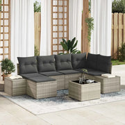 Set Divano da Giardino 6 pcs Grigio chiaro polyrattan 3355811
