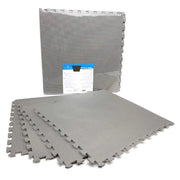 Trade Shop - Set 4 Pezzi Piastrella Eva Colore Grigio 60x60 Cm Tappeto Puzzle Multiuso 194702 -