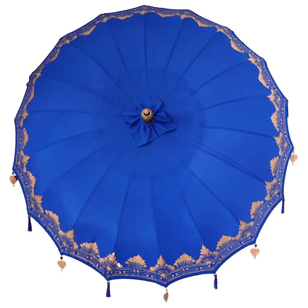 Ombrello balinese con base Blu 215 x 215 x 260 cm