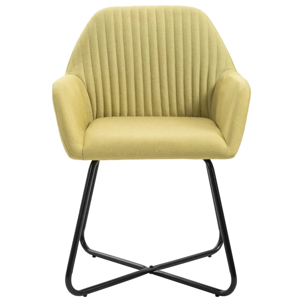 Sedie da Pranzo 6 pz Verde in Tessuto 277105