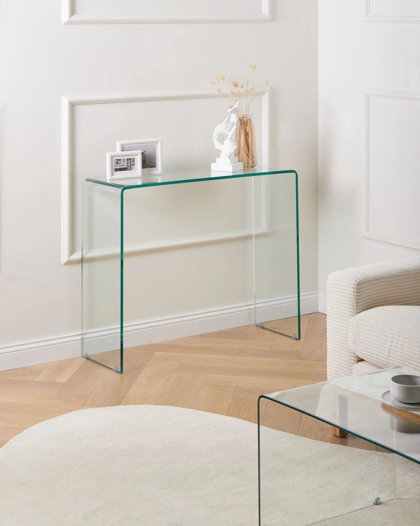 Consolle Trasparente 90 x 30 cm Rettangolare stile Minimalista