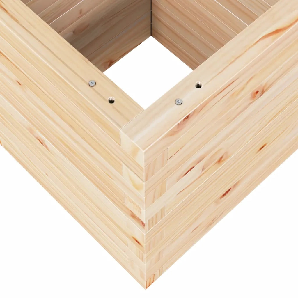Fioriera | Cassetta per fiori | Vaso da Giardino 40x40x46 cm in Legno Massello di Pino