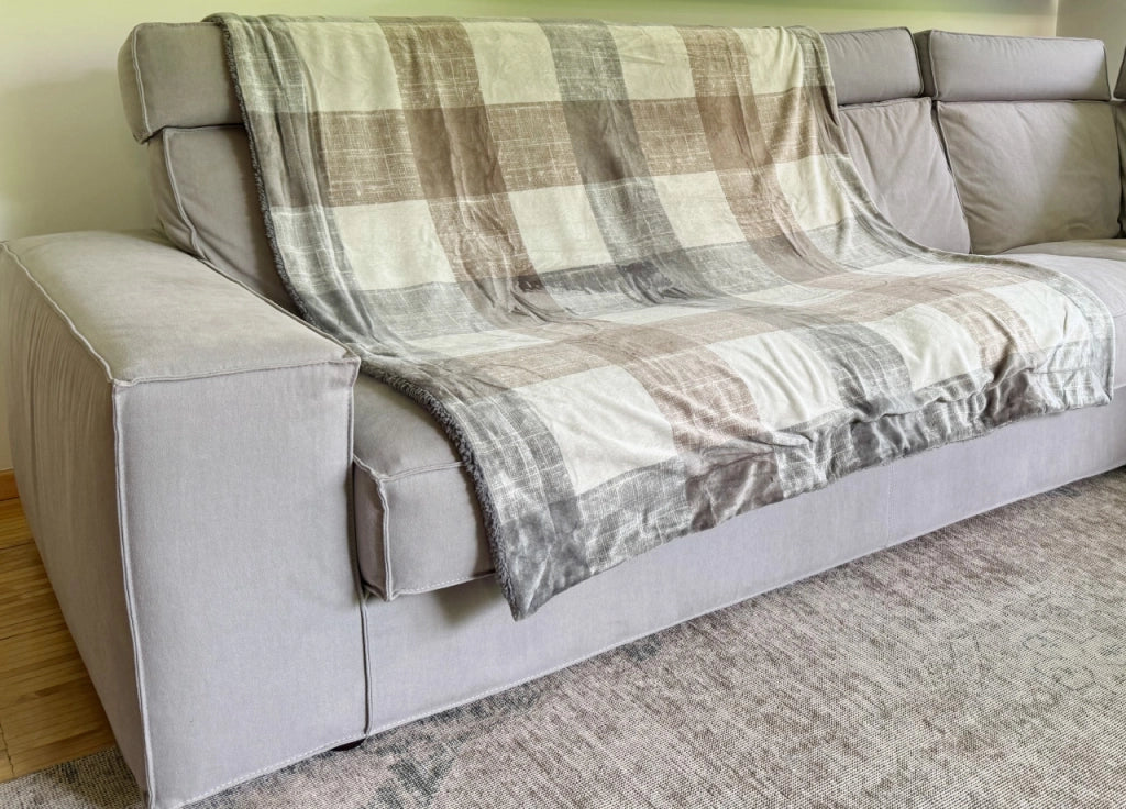 Plaid Morbido Stampato Coperta Calda Inverno Divano Sherpa Disegno Square - 130x160 - Square