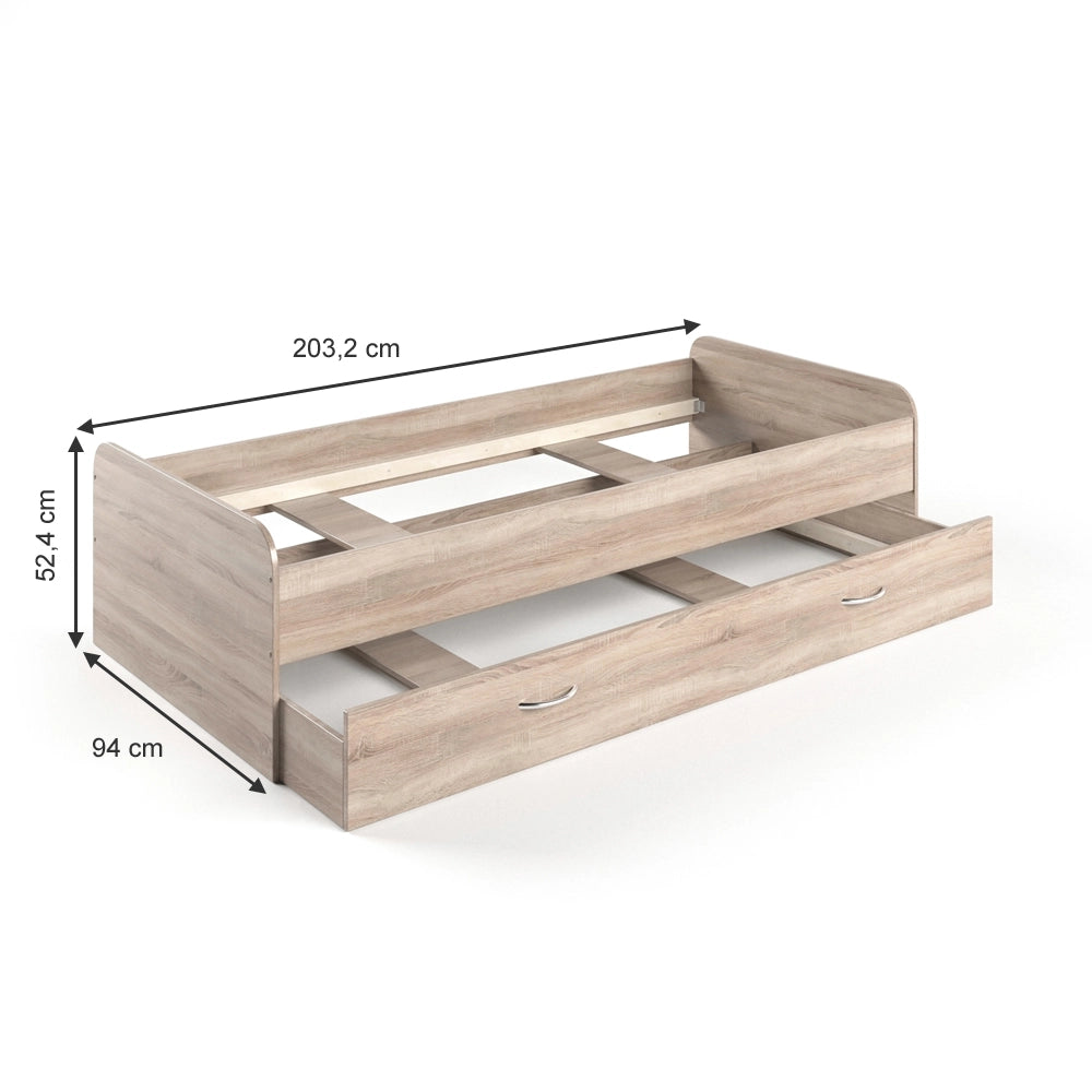 Vitalispa Letto per bambini Sonoma 90x200 cm con materasso