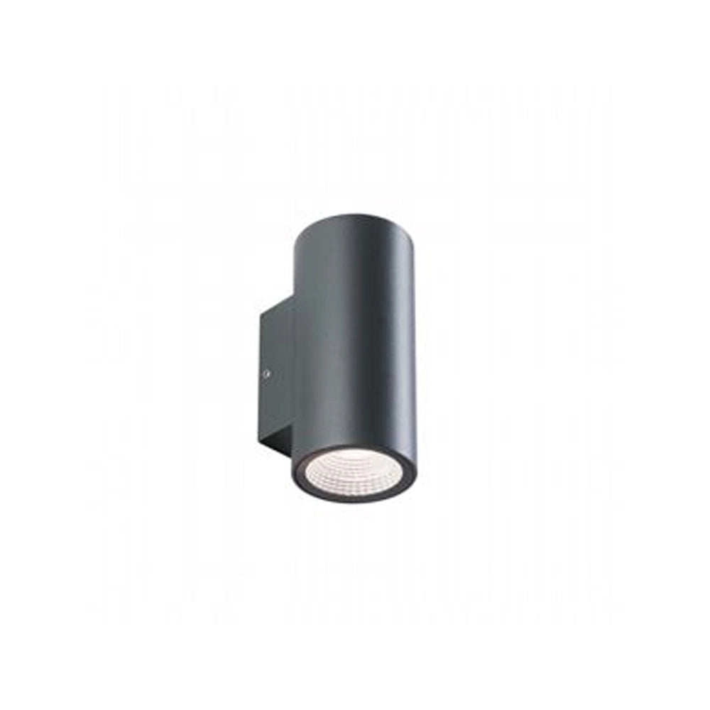 Applique Da Esterno Moderna Sino Alluminio E Vetro Grigio Led 3+3W 4000K