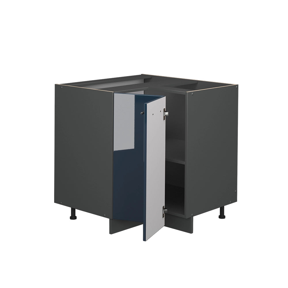 Mobile ad angolo cucina Fame-Line Blu scuro lucido/Antracite 80.5 cm, PL Antracite Vicco