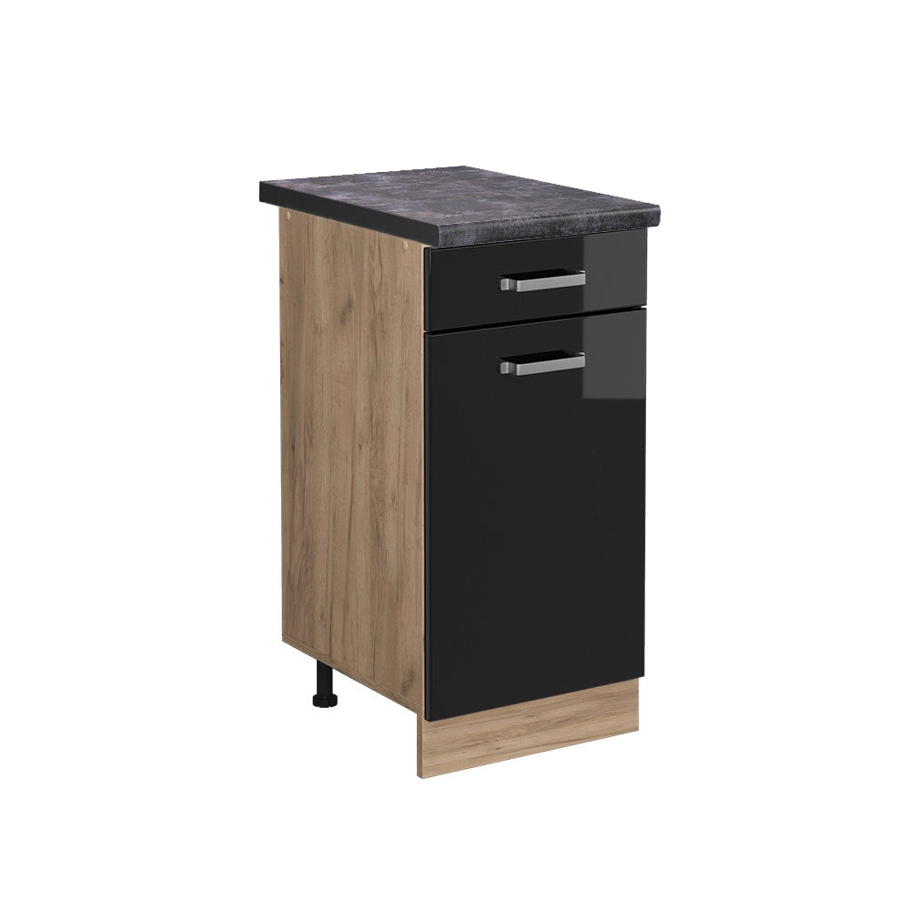 Vicco Mobiletto base per cucina Nero lucido 40 cm , PL Antracite