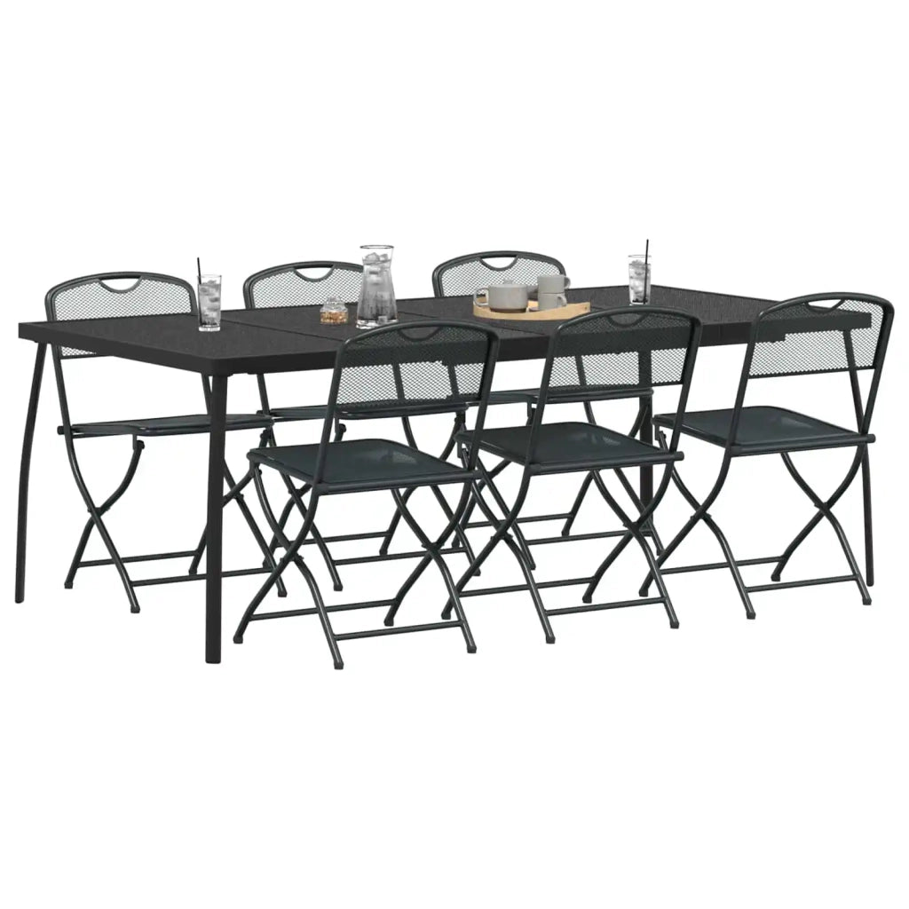 Set di Mobili da Esterno 7 pcs Antracite Ferro e Acciaio 3422899