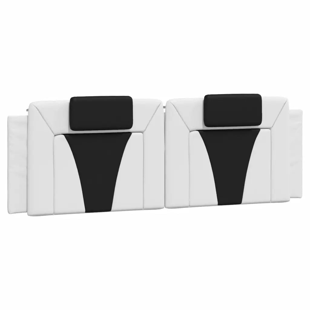 Cuscino Testiera Viana Bianco e Nero 160 cm in Similpelle 374803