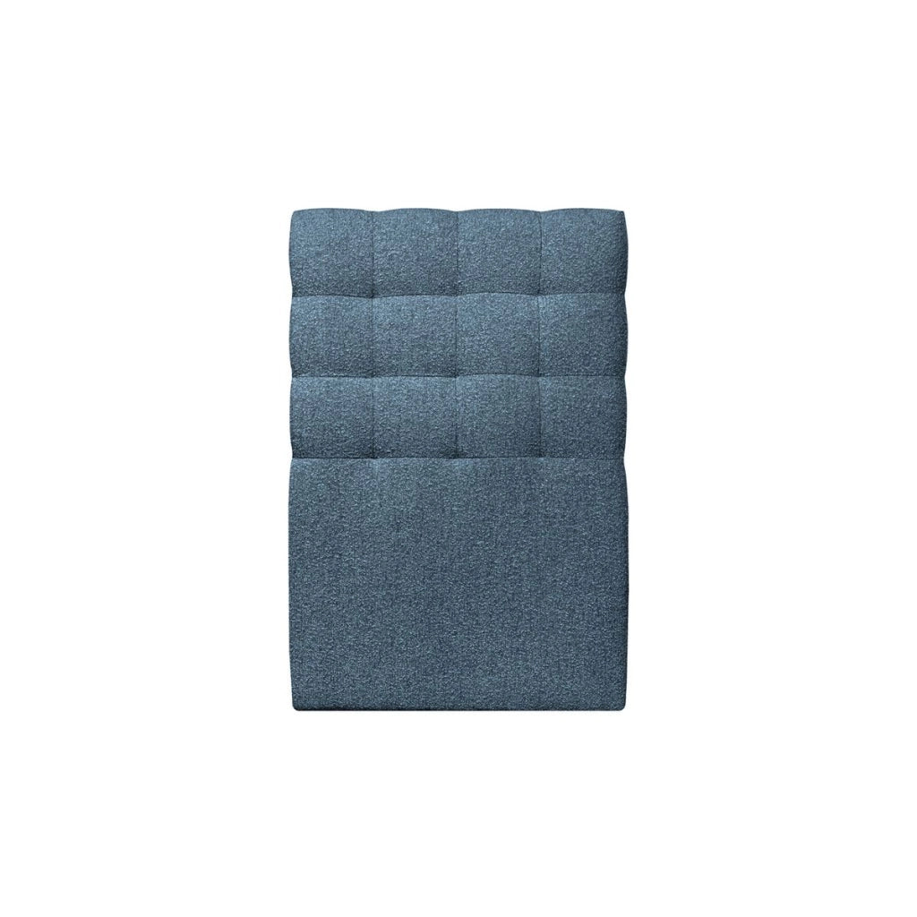 Letto 90x190 cm con testata imbottita - tessuto bouclé