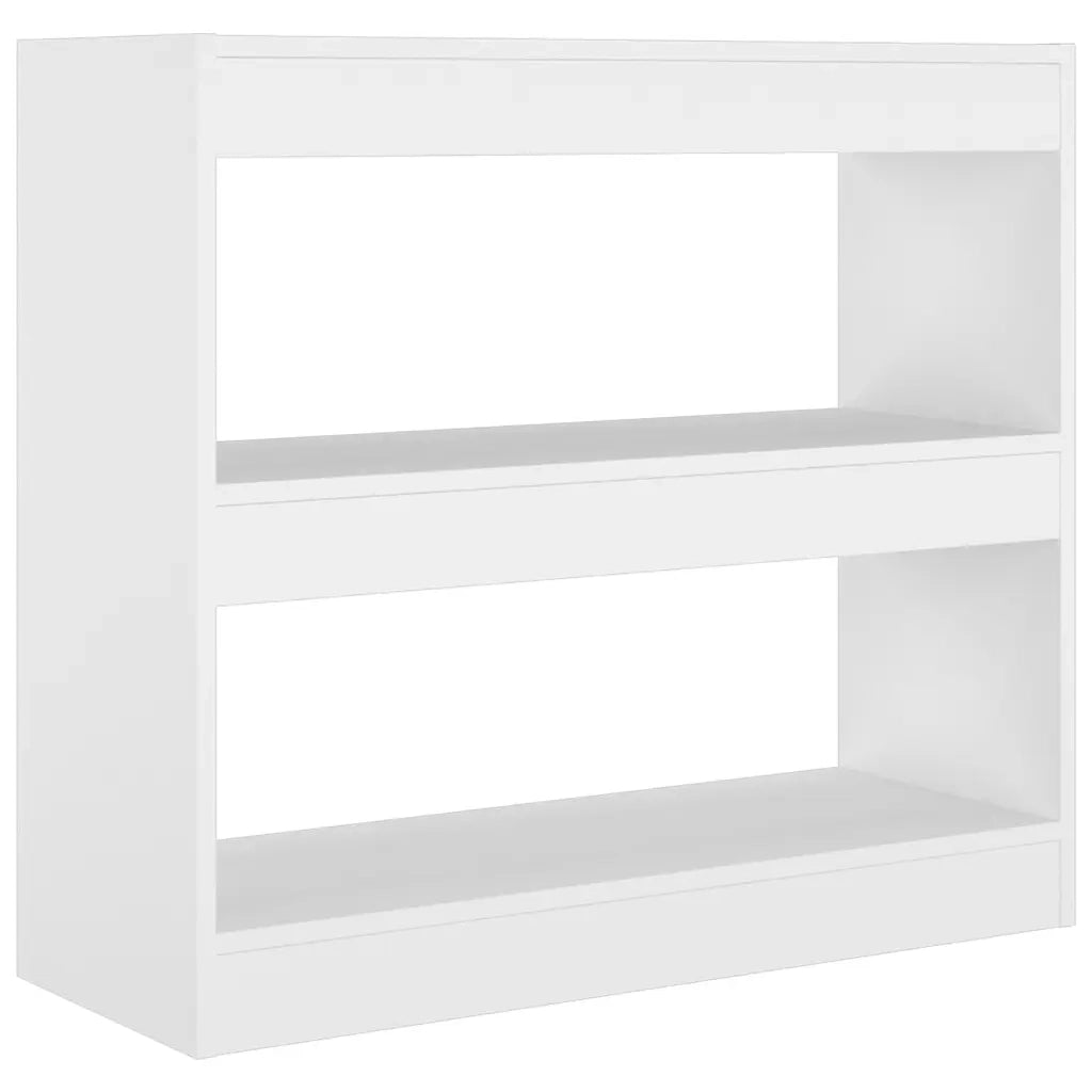 Libreria Divisorio-Scaffale per Libri-Mobile di Stoccaggio Bianco 80x30x72 cm