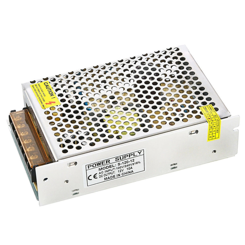 Trade Shop - Driver Alimentatore Trasformatore Stabilizzato Switch Trimmer 220v-12v 10 Ampere -