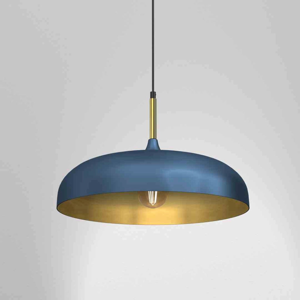 Lampada a sospensione Milagro Lincoln MLP7901 blu oro