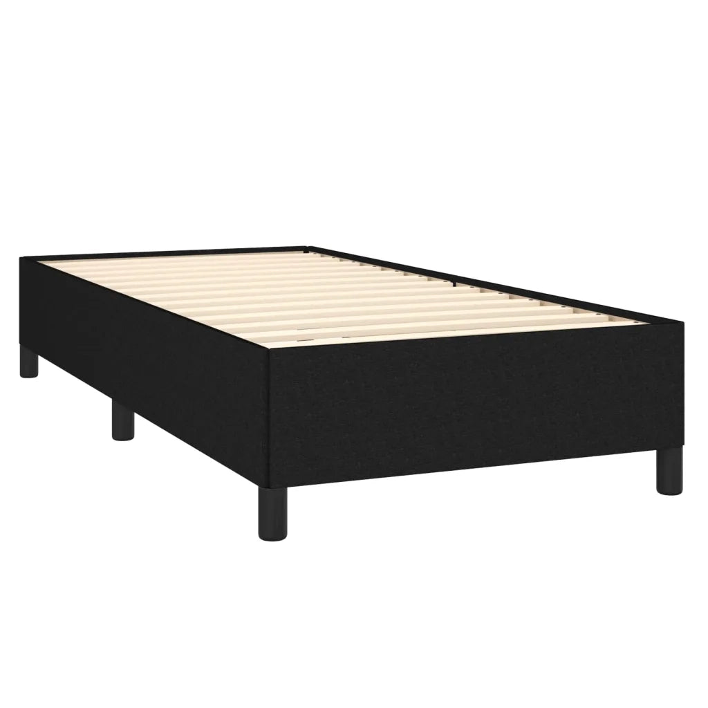 Letto singolo | Letto per adulti | Giroletto senza Materasso Nero 100x200 cm in Tessuto