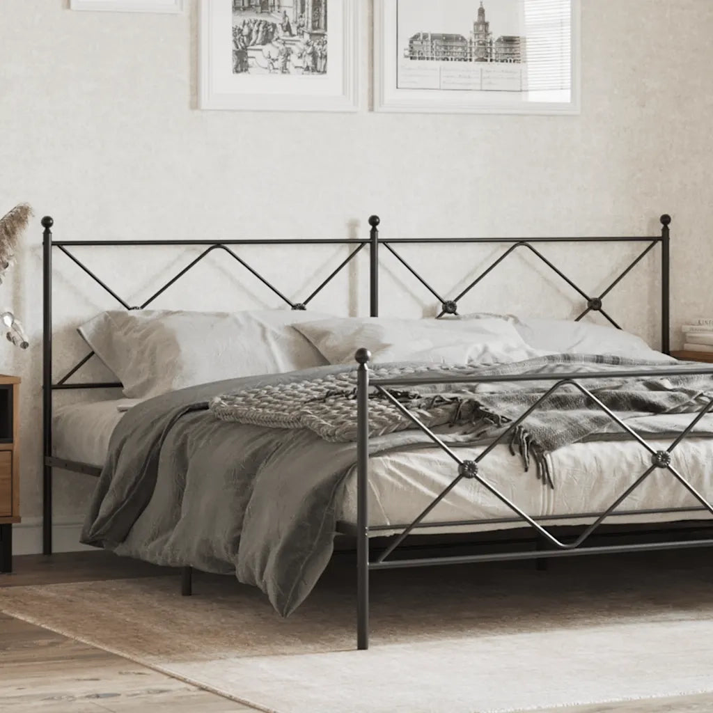Testiera di Ricambio in Metallo Nero 200 cm 376540