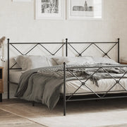 Testiera di Ricambio in Metallo Nero 200 cm 376540