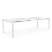 Tavolo Konnor in alluminio bianco cm 200-300x110x76h