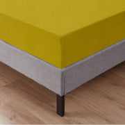 Lenzuolo Sotto Con Angoli Elastici 100% Puro Cotone  Giallo - Una piazza e mezza