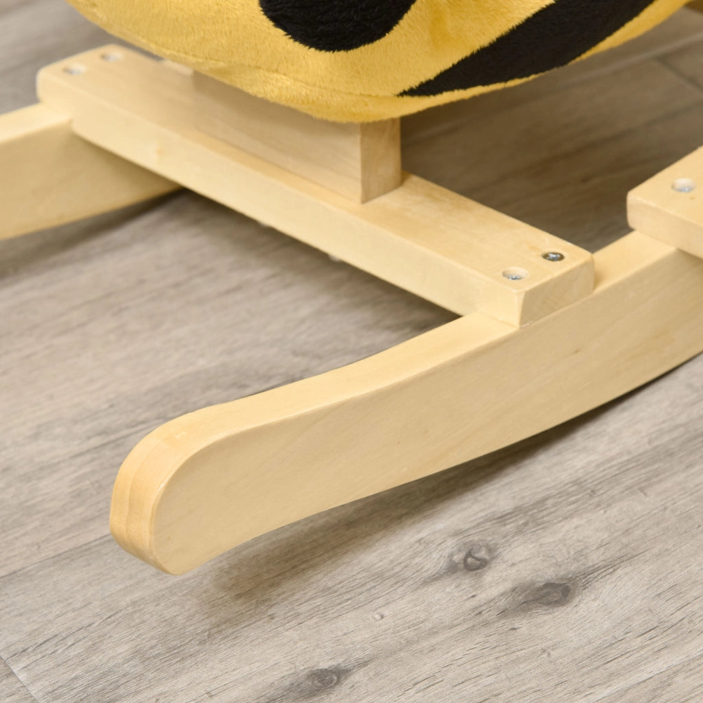 Dondolo Ape Legno per Bambini ¨C Minimal ¨C Giallo e Nero 60x33x45 cm
