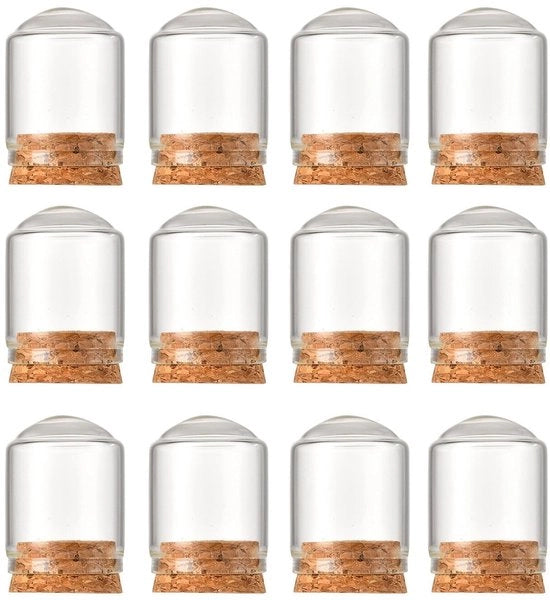 Set di Cloche in Vetro da 12 Pezzi con Base di Gomma