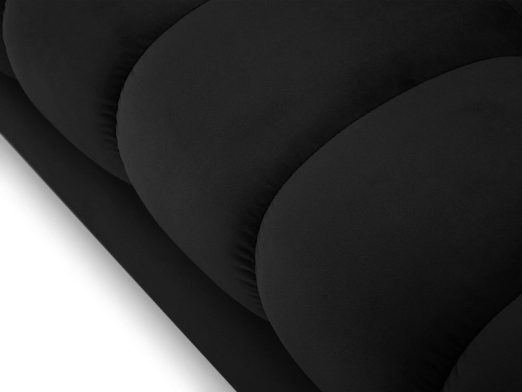 Cosmopolitan Design - Divano "Bali" 3 posti in velluto nero 