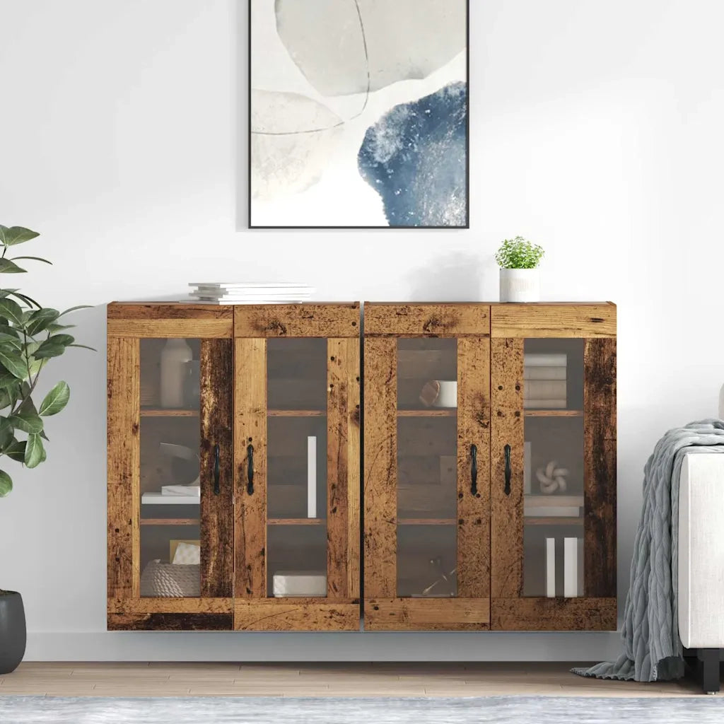 Armadi da Parete 2 pcs Legno vecchio 69,5 x 34 x 90 cm