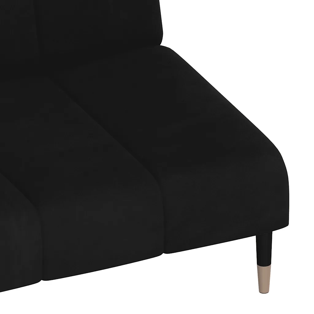 Divano Letto a 2 Posti-Sofa Letto 2 Posti-Daybed Nero in Velluto 497710