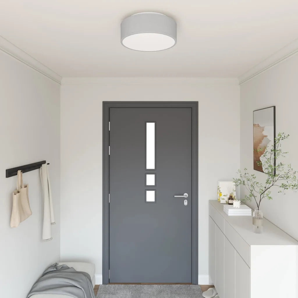 Lampada da soffitto Grigio 38 x 38 x 13,5 cm Tessuto 42001208
