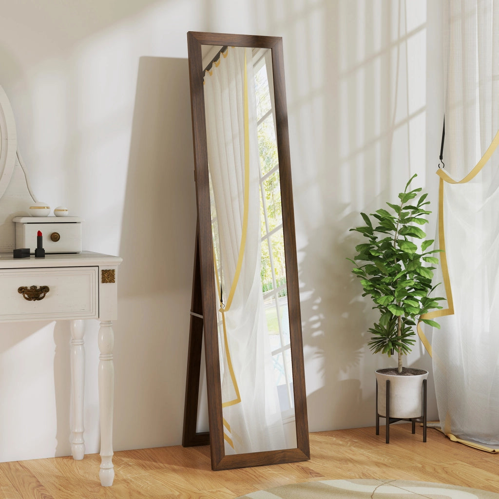 Specchio da Terra 157x37 cm ¨C Xylo ¨C Legno Noce con Cornice MDF