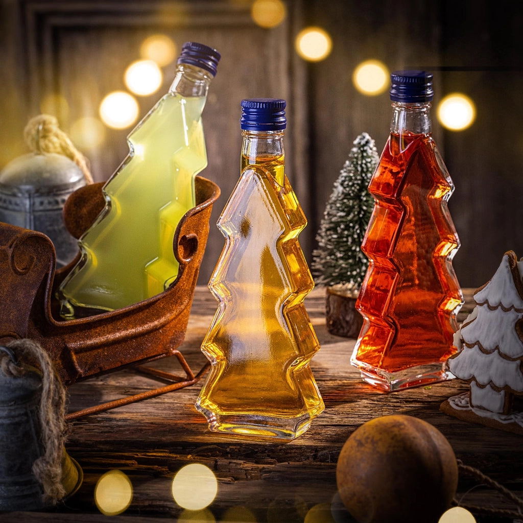 KADAX Butelka choinka 200ml pakiet 5szt z zakętką