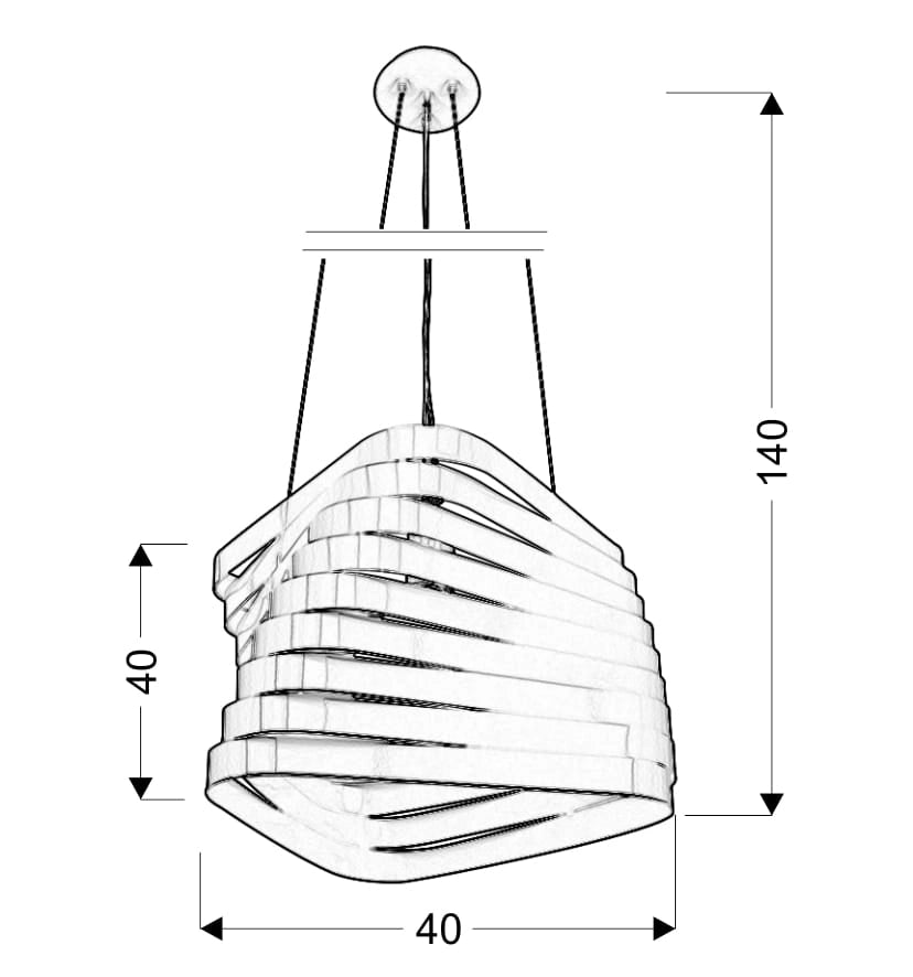Lampada a sospensione Candellux Bizo Ø40 cromo E27