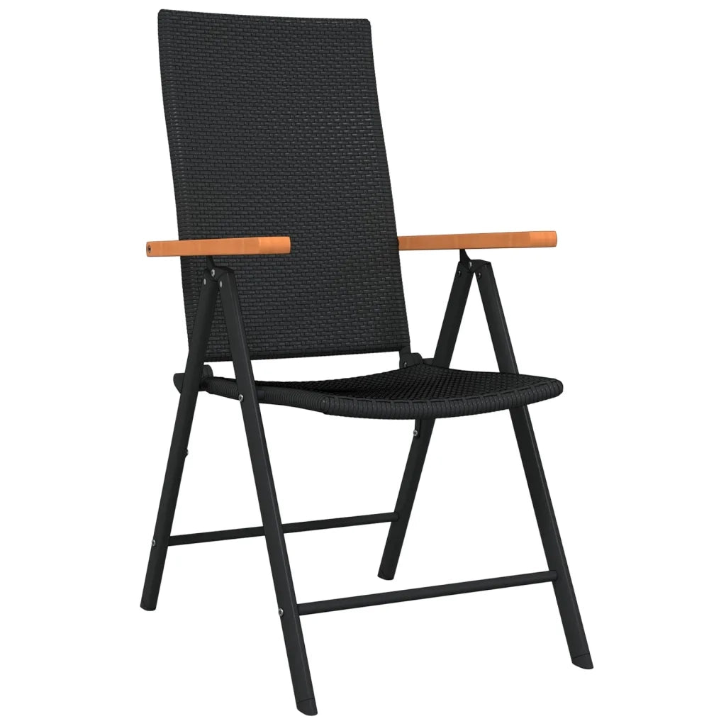 Set da Pranzo per Giardino 9 pz con Cuscini Nero 3099124